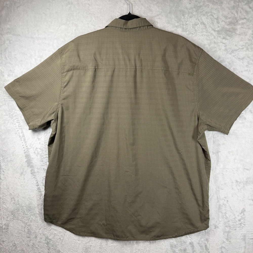5.11 Tactical Mens 2XL Olive Green Grid Ripstop Short Sleeve Button Down Shirt - Picture 10 of 13